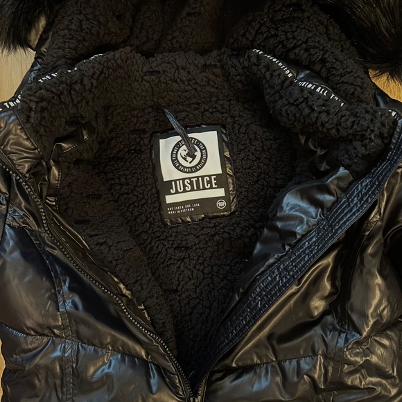 Justice Kids PLUS SIZE coat - size 10 Plus - Picture 2 of 12